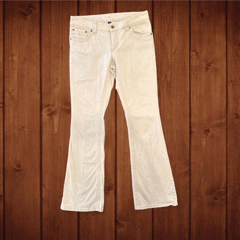 Tommy Hilfiger Low-Rise Bootcut Jeans | Women's Size 8 | Cream | Y2K